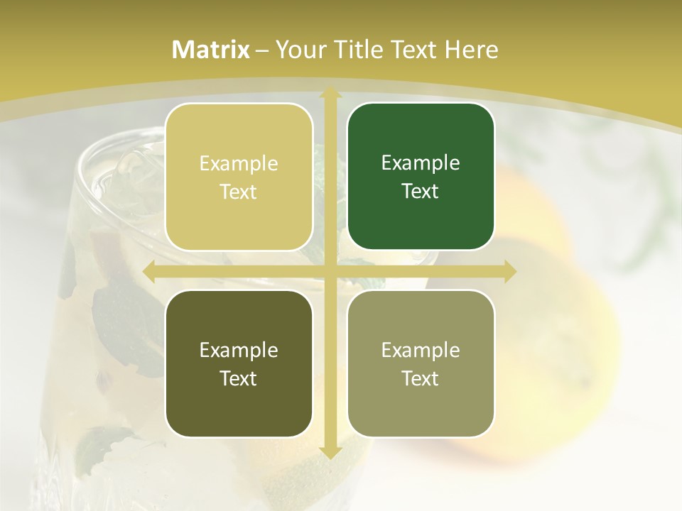A Glass Of Lemonade Next To Lemons On A Table PowerPoint Template