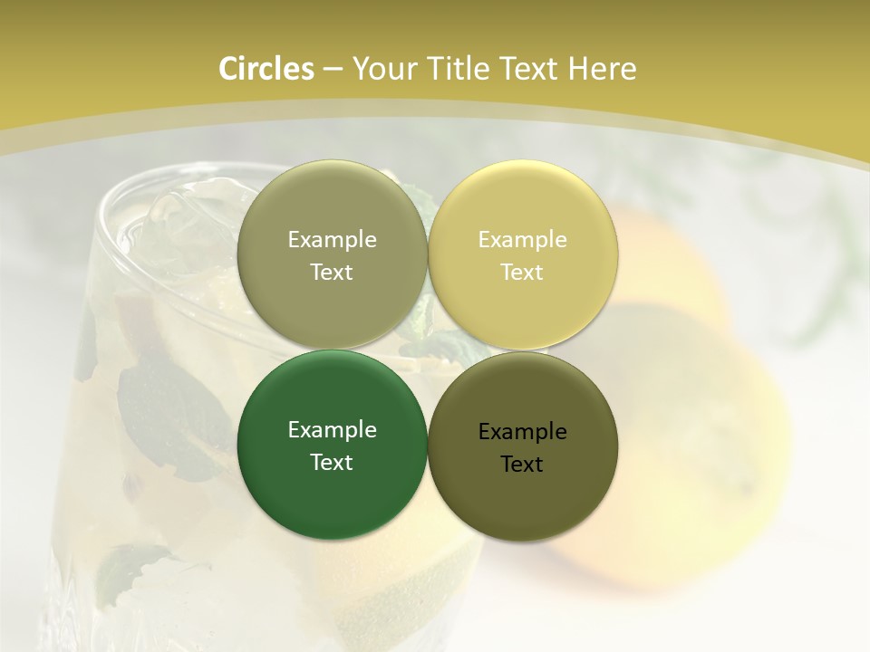 A Glass Of Lemonade Next To Lemons On A Table PowerPoint Template