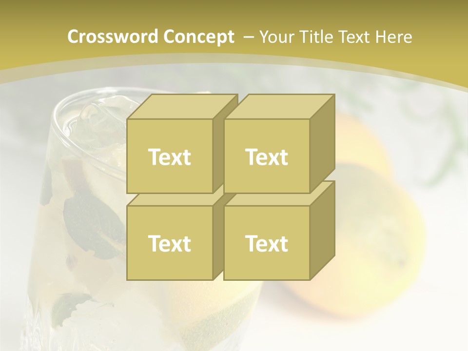 A Glass Of Lemonade Next To Lemons On A Table PowerPoint Template