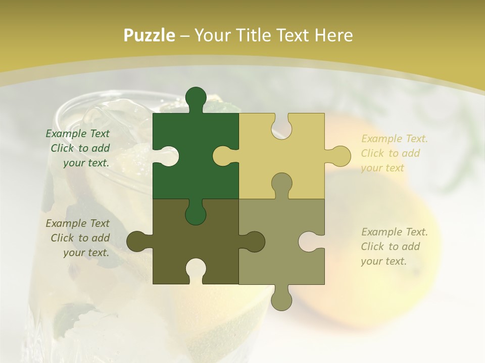 A Glass Of Lemonade Next To Lemons On A Table PowerPoint Template