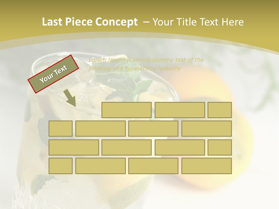 A Glass Of Lemonade Next To Lemons On A Table PowerPoint Template