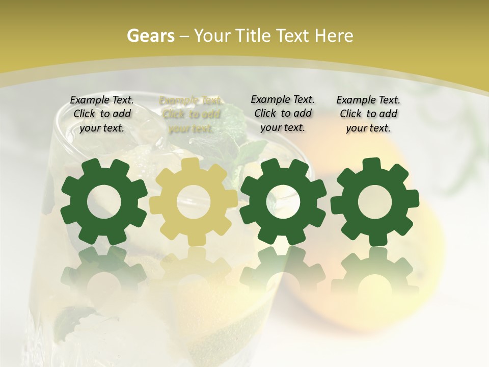 A Glass Of Lemonade Next To Lemons On A Table PowerPoint Template