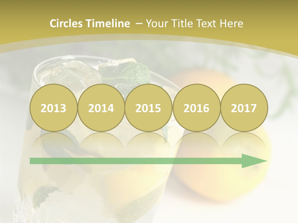 A Glass Of Lemonade Next To Lemons On A Table PowerPoint Template