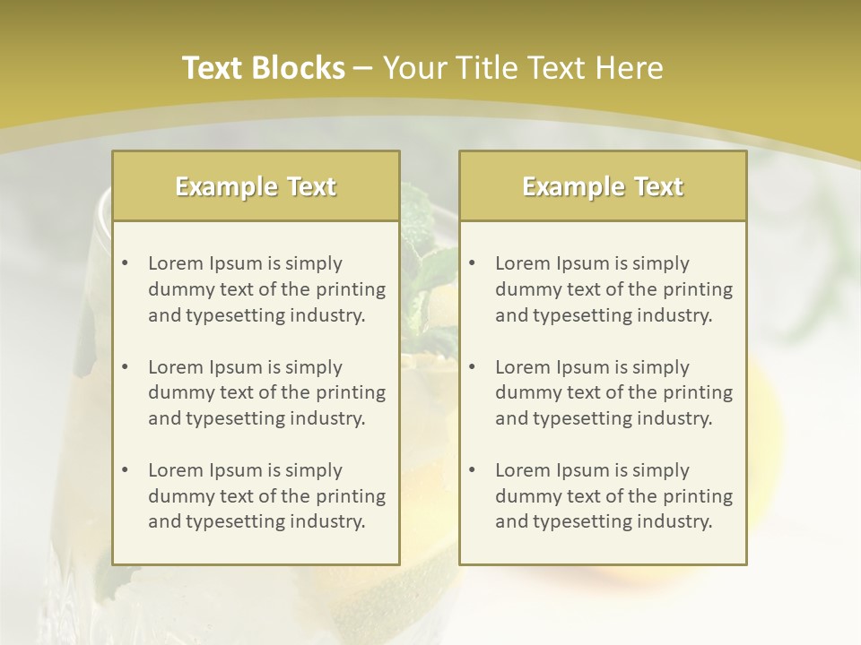 A Glass Of Lemonade Next To Lemons On A Table PowerPoint Template