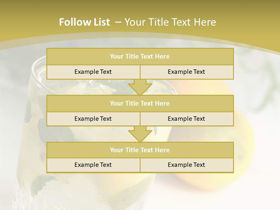 A Glass Of Lemonade Next To Lemons On A Table PowerPoint Template