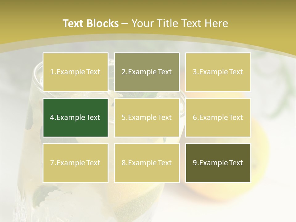 A Glass Of Lemonade Next To Lemons On A Table PowerPoint Template