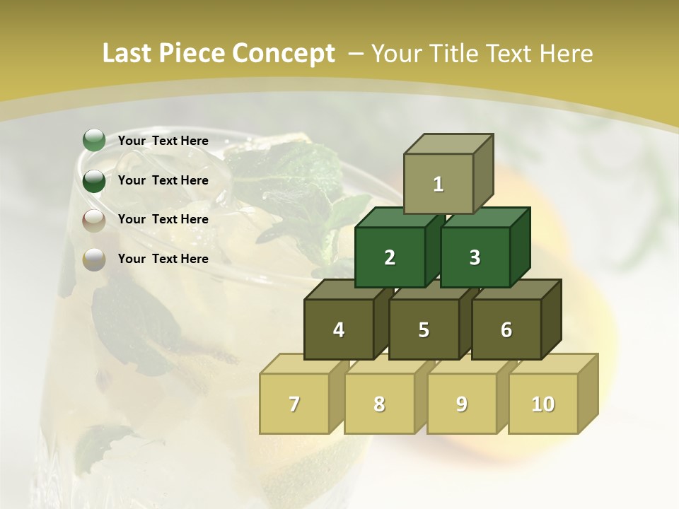 A Glass Of Lemonade Next To Lemons On A Table PowerPoint Template