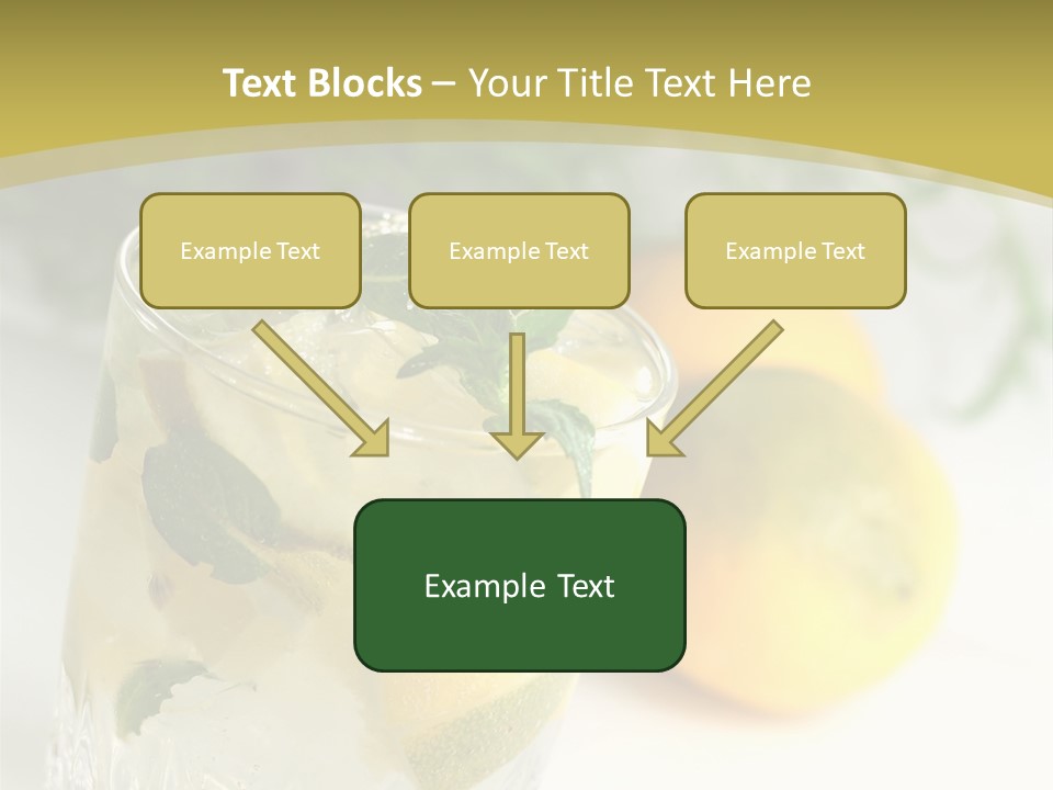 A Glass Of Lemonade Next To Lemons On A Table PowerPoint Template