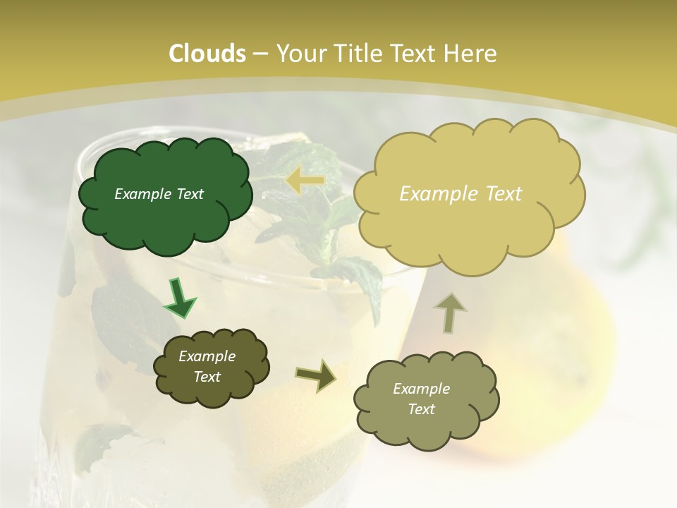 A Glass Of Lemonade Next To Lemons On A Table PowerPoint Template