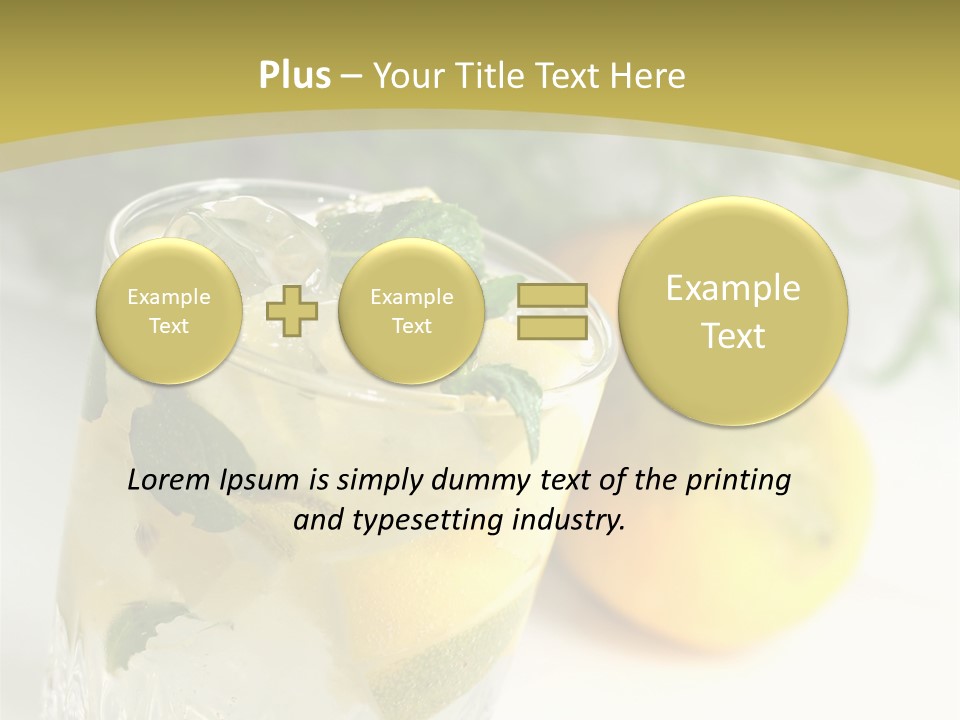 A Glass Of Lemonade Next To Lemons On A Table PowerPoint Template