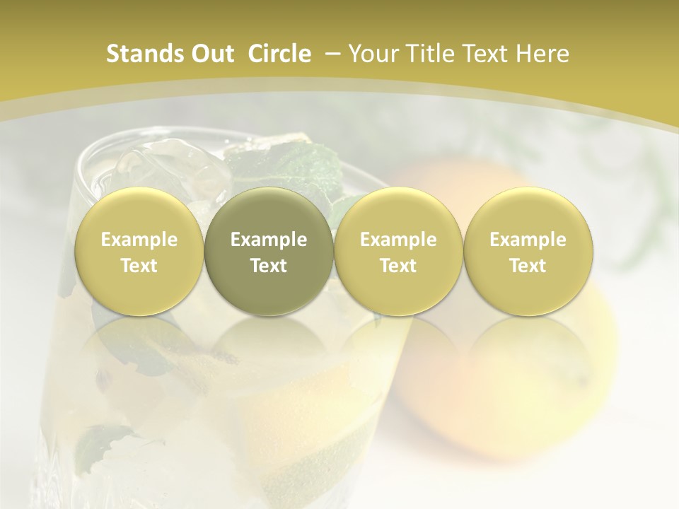 A Glass Of Lemonade Next To Lemons On A Table PowerPoint Template