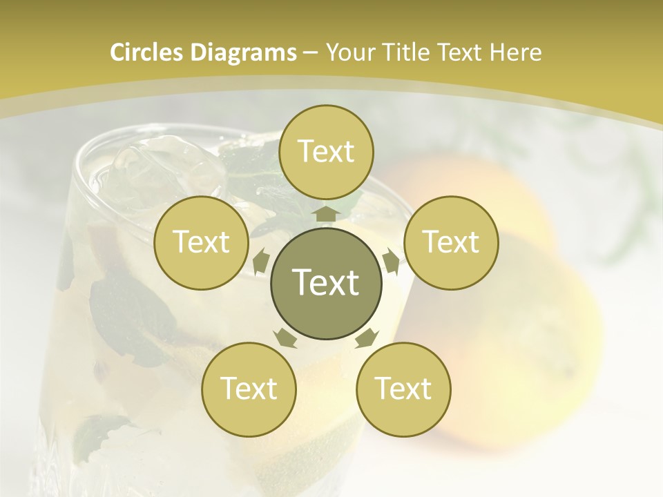 A Glass Of Lemonade Next To Lemons On A Table PowerPoint Template