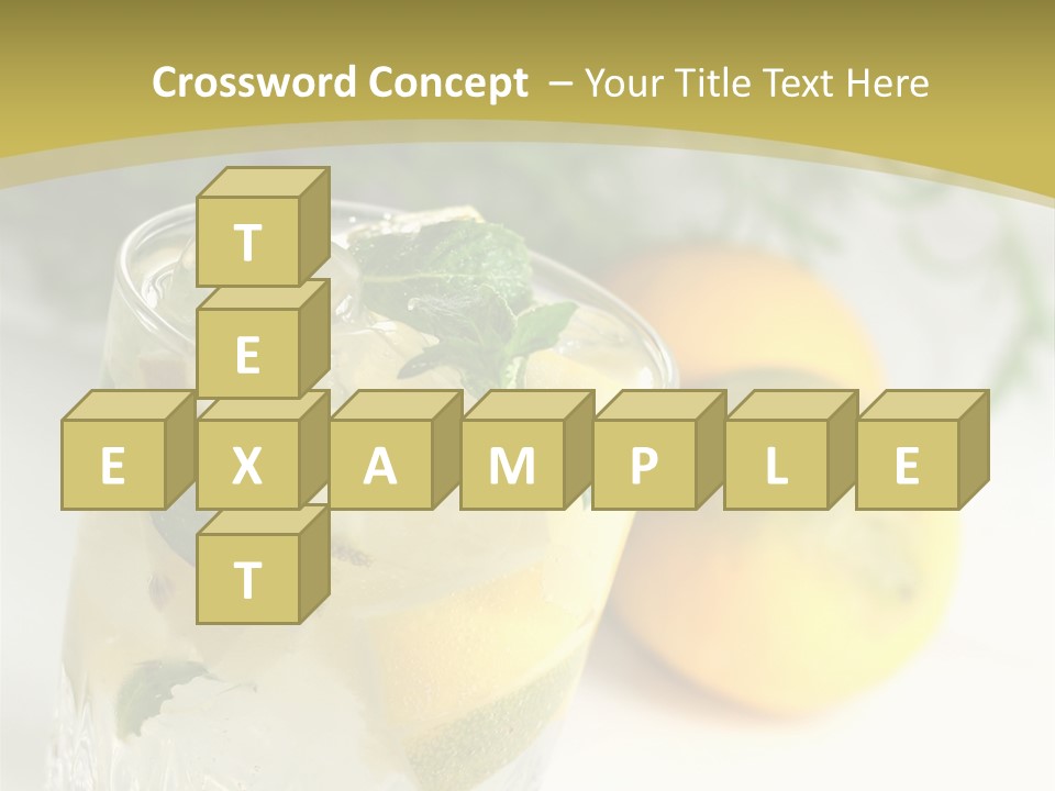 A Glass Of Lemonade Next To Lemons On A Table PowerPoint Template