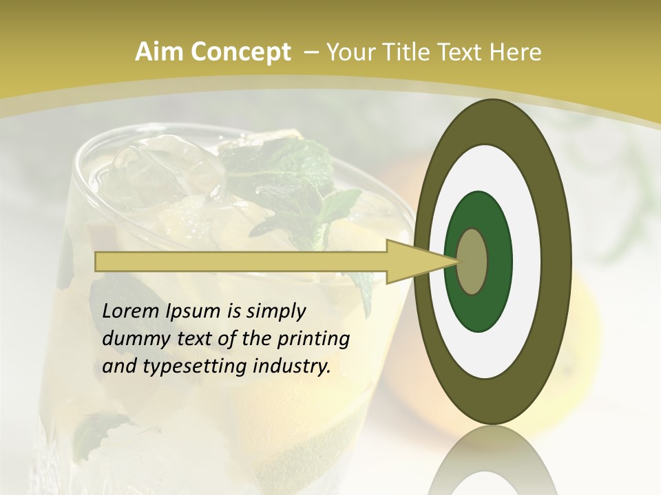 A Glass Of Lemonade Next To Lemons On A Table PowerPoint Template