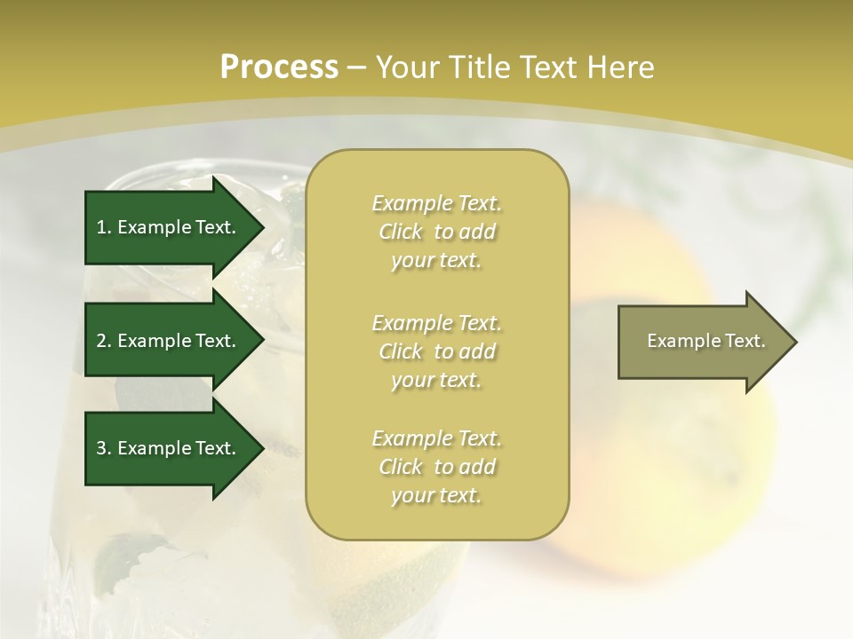 A Glass Of Lemonade Next To Lemons On A Table PowerPoint Template