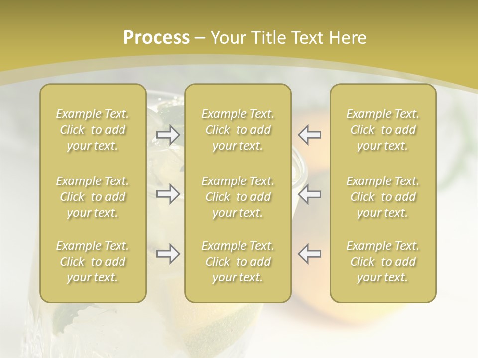A Glass Of Lemonade Next To Lemons On A Table PowerPoint Template