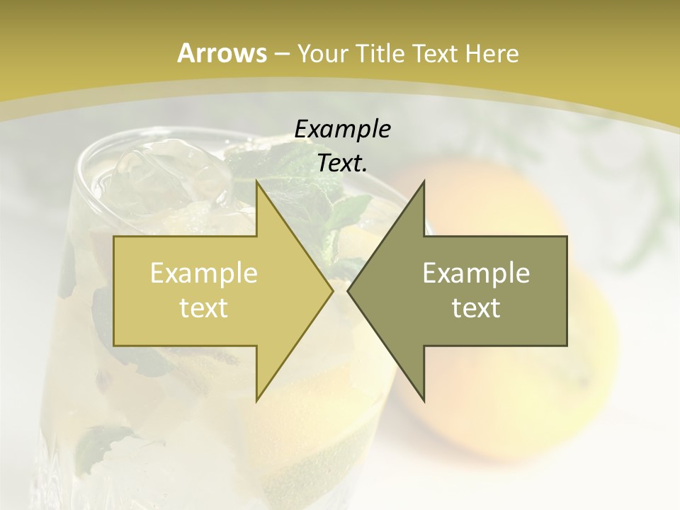 A Glass Of Lemonade Next To Lemons On A Table PowerPoint Template