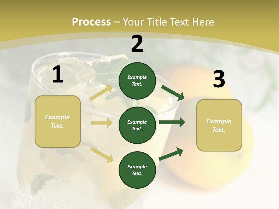 A Glass Of Lemonade Next To Lemons On A Table PowerPoint Template