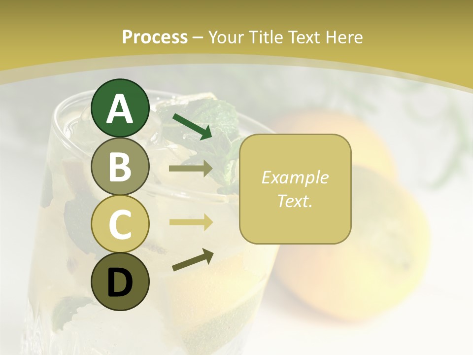 A Glass Of Lemonade Next To Lemons On A Table PowerPoint Template