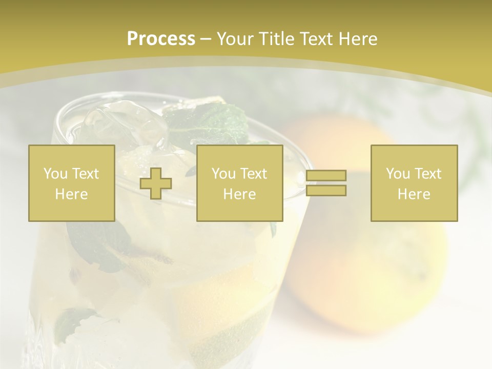 A Glass Of Lemonade Next To Lemons On A Table PowerPoint Template