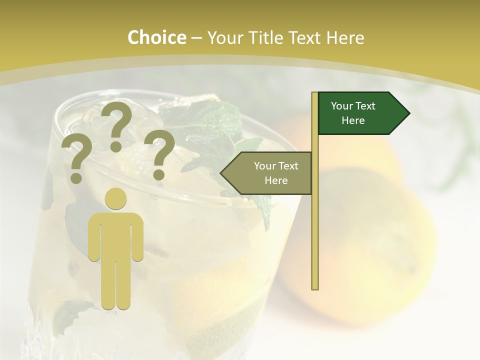 A Glass Of Lemonade Next To Lemons On A Table PowerPoint Template