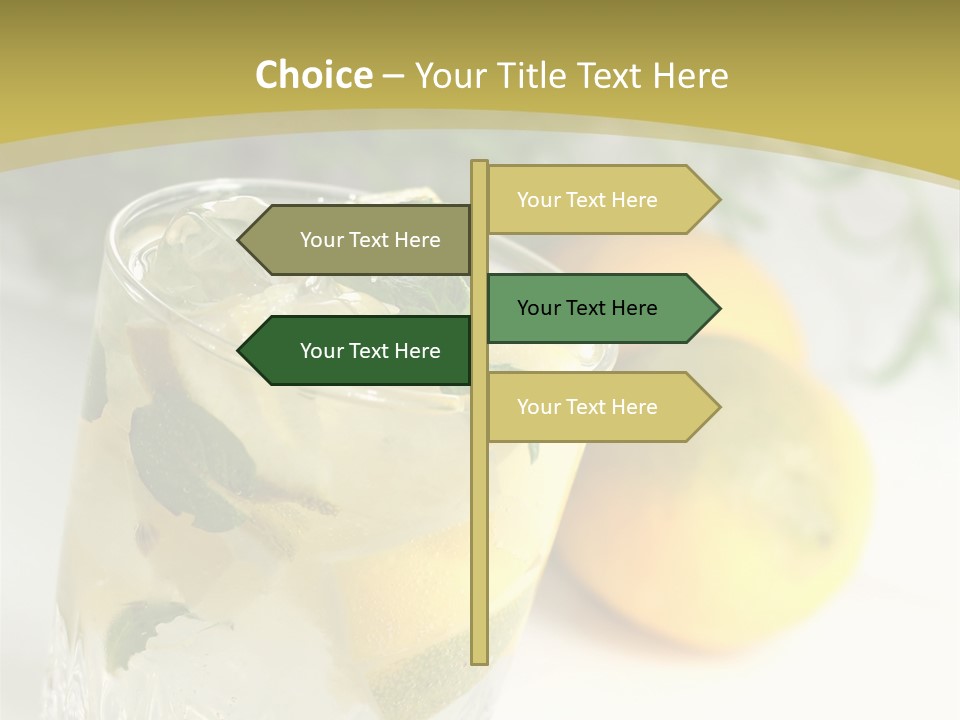 A Glass Of Lemonade Next To Lemons On A Table PowerPoint Template