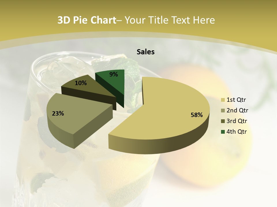 A Glass Of Lemonade Next To Lemons On A Table PowerPoint Template