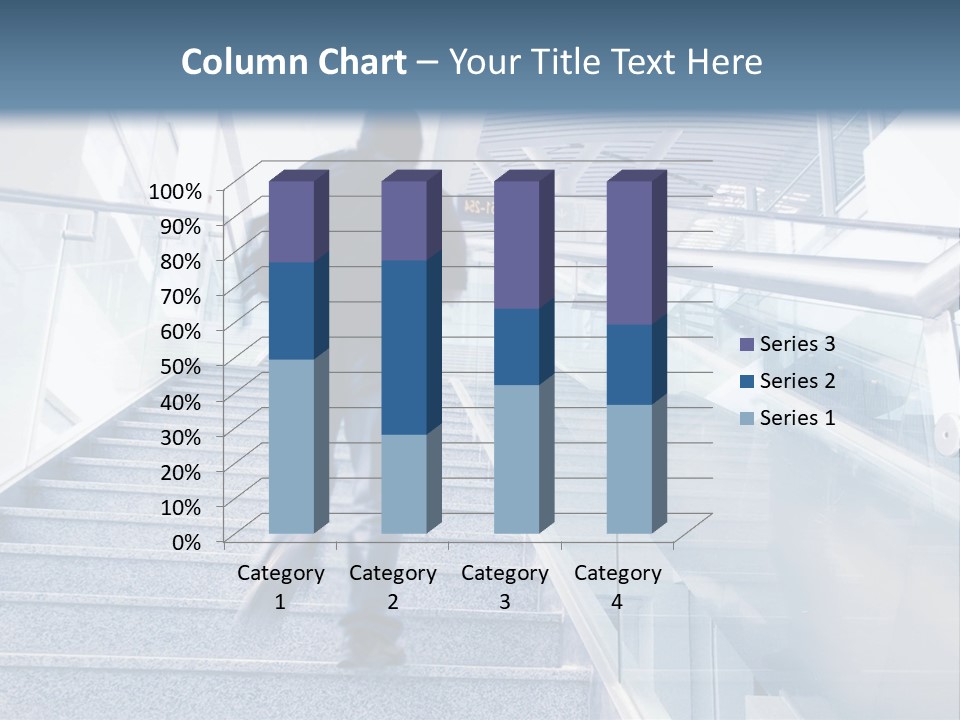 A Man Walking Down A Flight Of Stairs In A Building PowerPoint Template