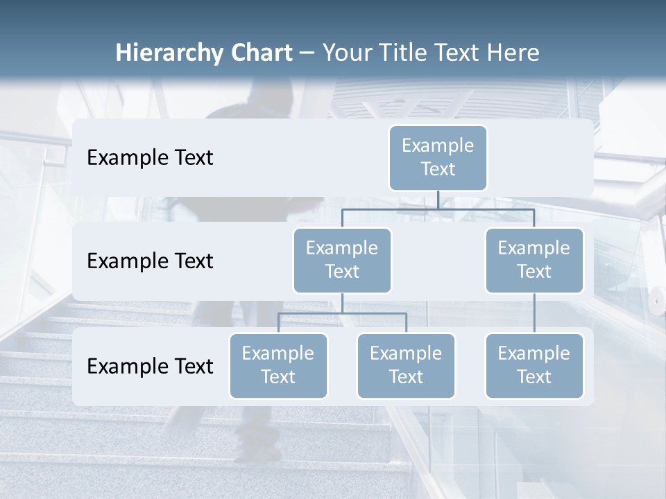 A Man Walking Down A Flight Of Stairs In A Building PowerPoint Template