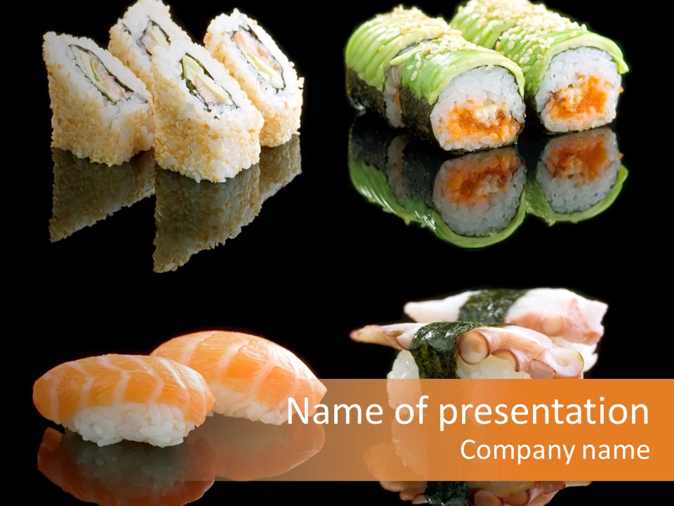 Tuna Set Gourmet PowerPoint Template