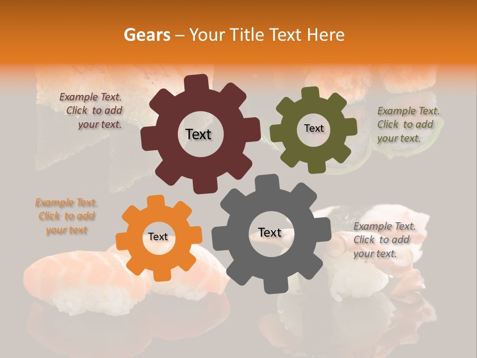 Tuna Set Gourmet PowerPoint Template