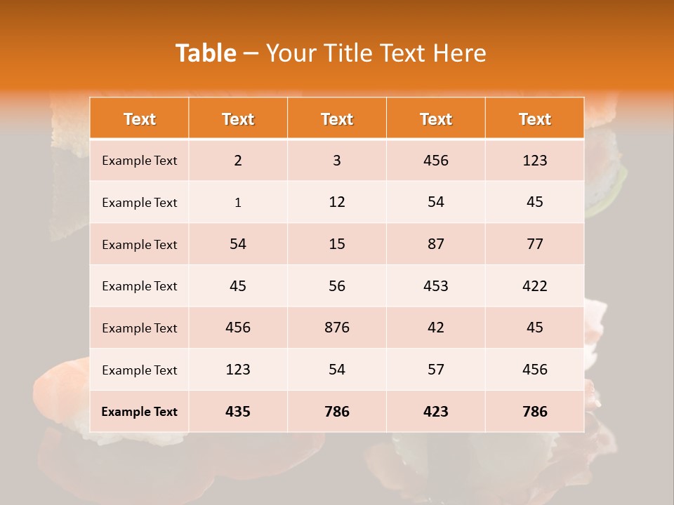 Tuna Set Gourmet PowerPoint Template