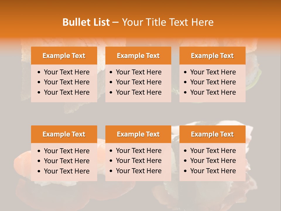 Tuna Set Gourmet PowerPoint Template