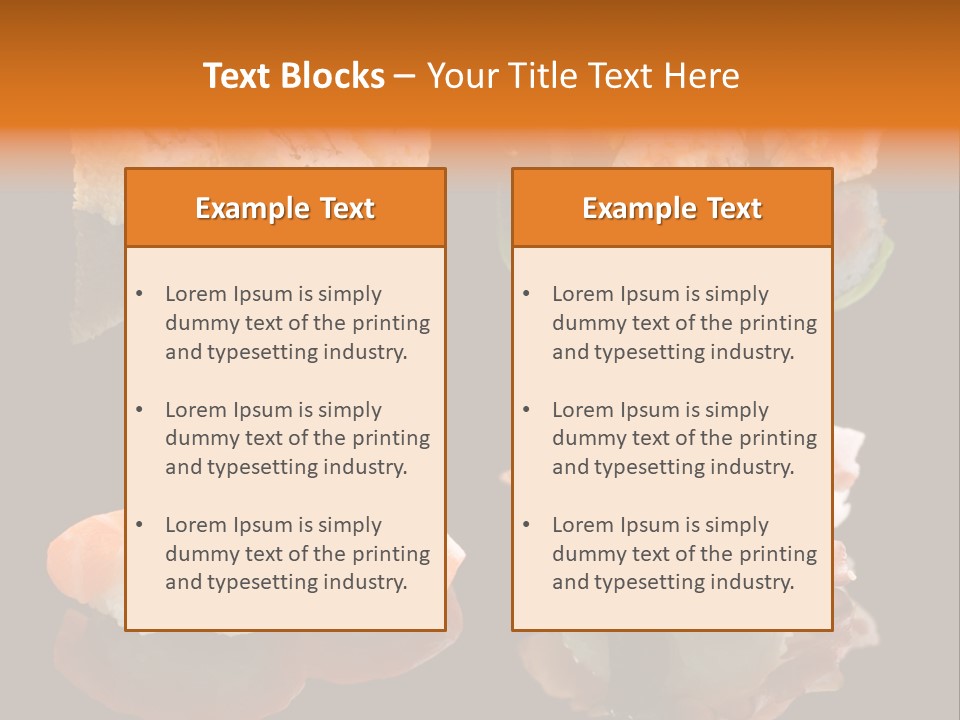 Tuna Set Gourmet PowerPoint Template