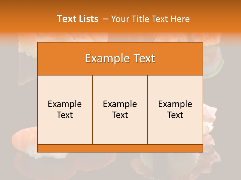 Tuna Set Gourmet PowerPoint Template