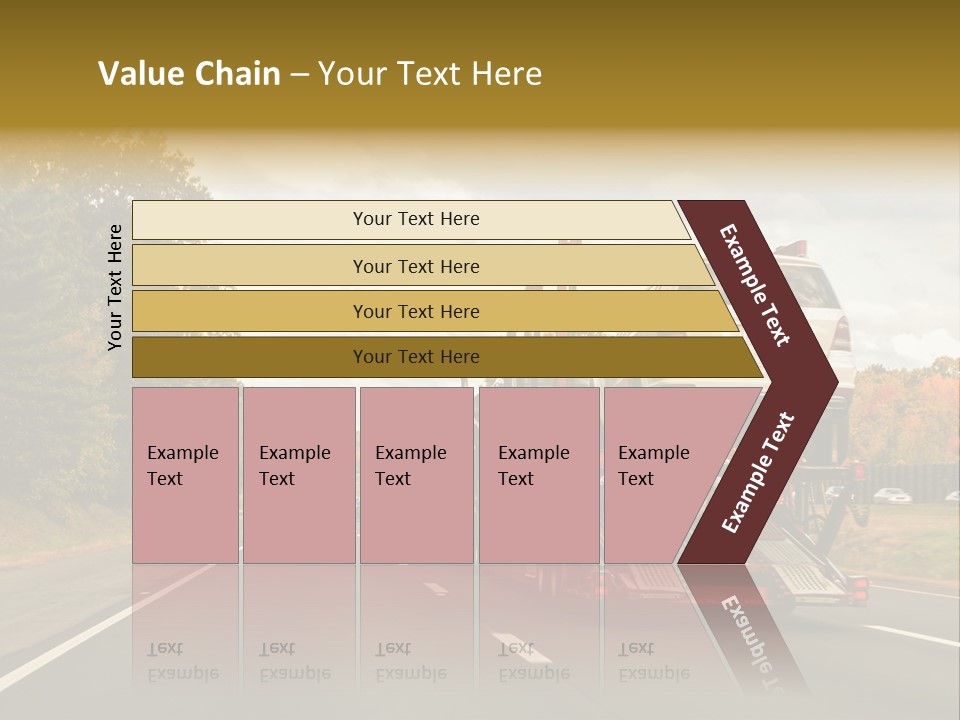 A Car Being Transported By A Truck On A Highway PowerPoint Template