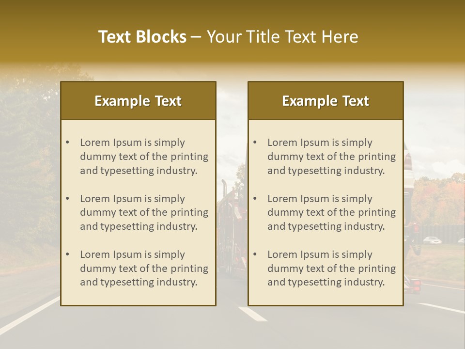 A Car Being Transported By A Truck On A Highway PowerPoint Template