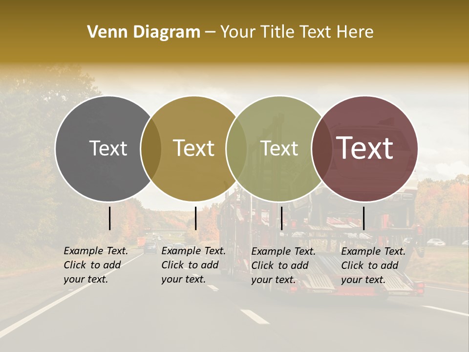 A Car Being Transported By A Truck On A Highway PowerPoint Template