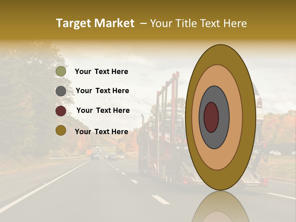 A Car Being Transported By A Truck On A Highway PowerPoint Template