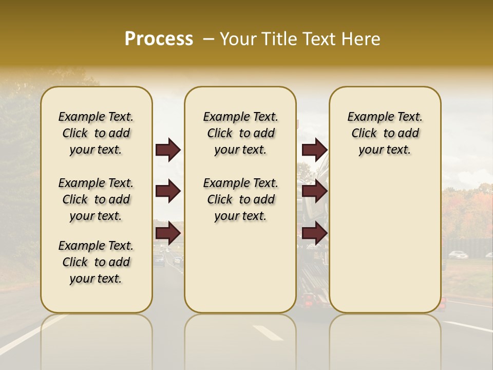 A Car Being Transported By A Truck On A Highway PowerPoint Template