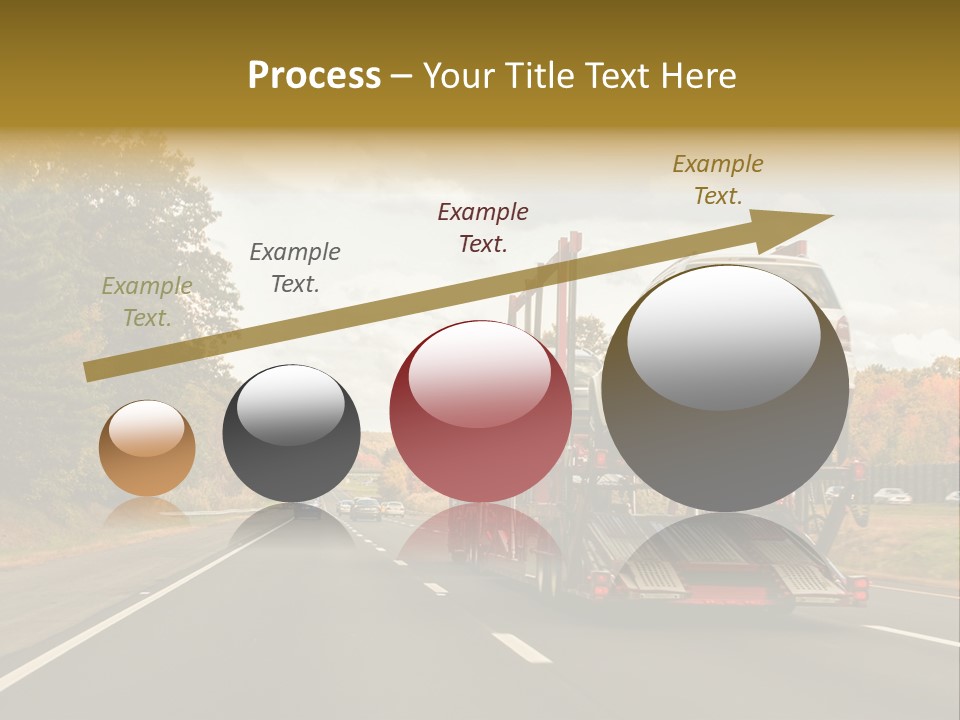 A Car Being Transported By A Truck On A Highway PowerPoint Template