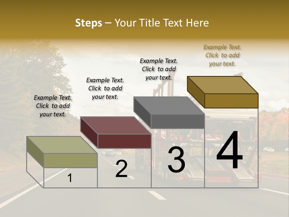A Car Being Transported By A Truck On A Highway PowerPoint Template