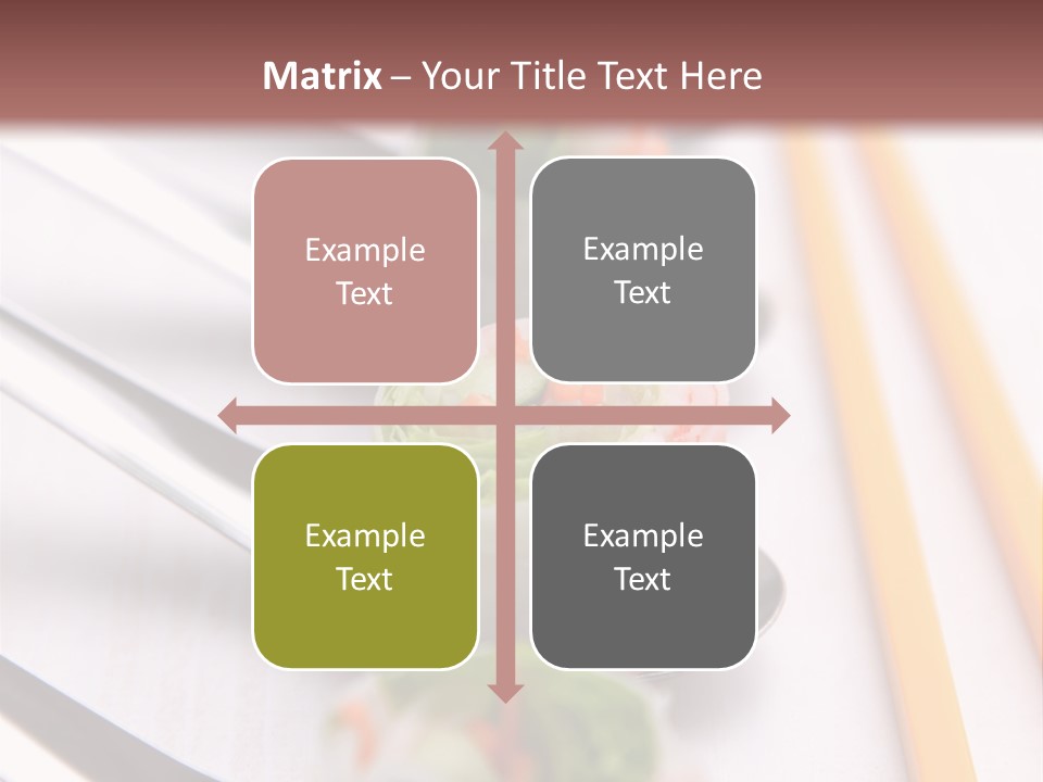 A Row Of Sushi On A Table With Chopsticks PowerPoint Template