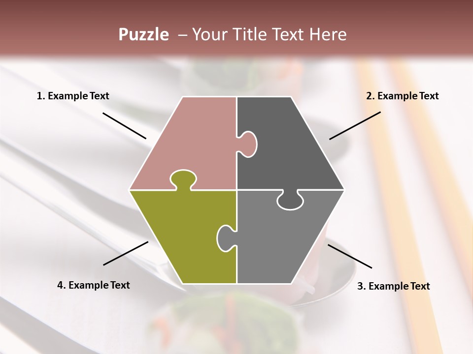 A Row Of Sushi On A Table With Chopsticks PowerPoint Template