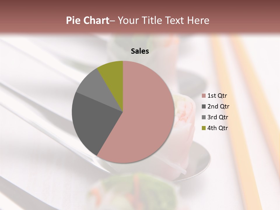 A Row Of Sushi On A Table With Chopsticks PowerPoint Template