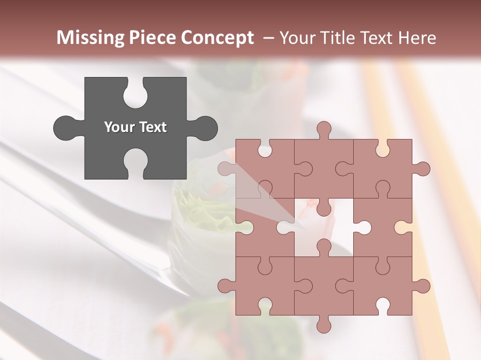 A Row Of Sushi On A Table With Chopsticks PowerPoint Template