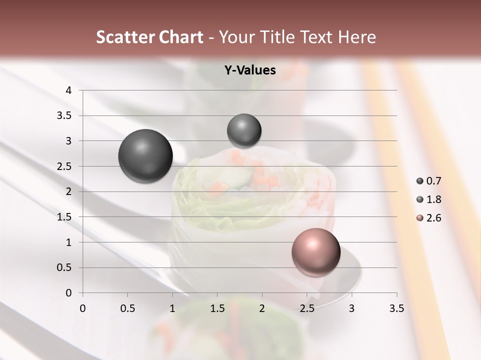 A Row Of Sushi On A Table With Chopsticks PowerPoint Template