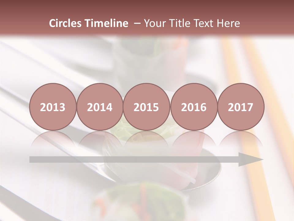 A Row Of Sushi On A Table With Chopsticks PowerPoint Template