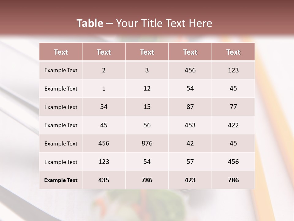 A Row Of Sushi On A Table With Chopsticks PowerPoint Template