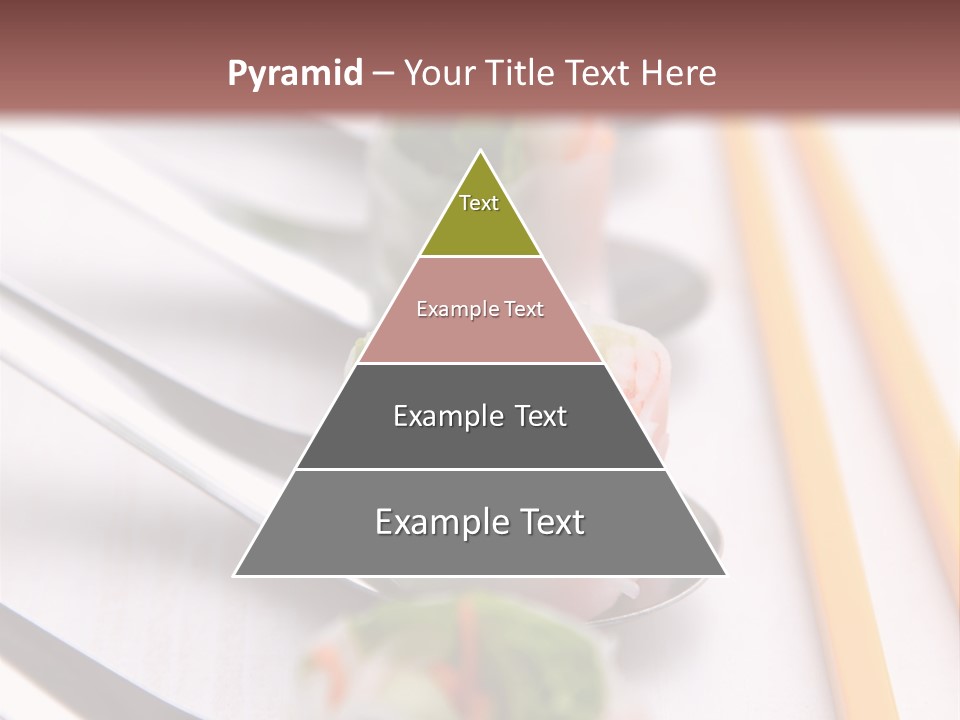 A Row Of Sushi On A Table With Chopsticks PowerPoint Template